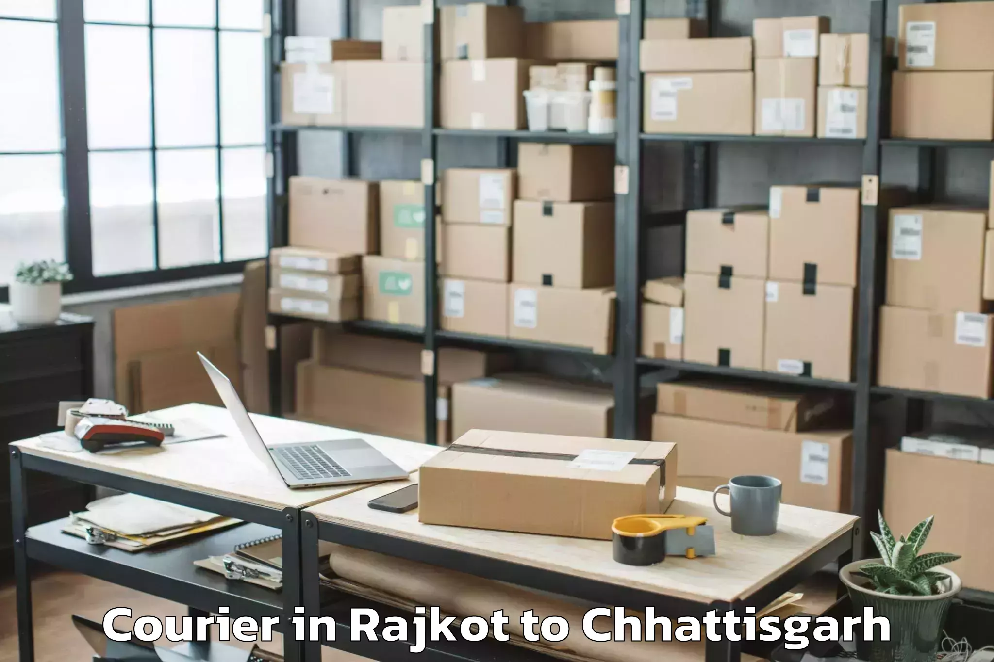 Book Rajkot to Bhatapara Courier Online